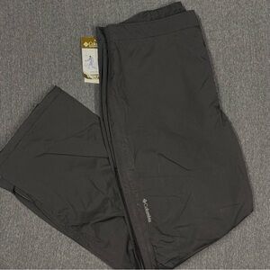 Columbia Men's Black Snow Sport Pants 2XLT NWT Adjustbl/Elastic Waist & Size Zip